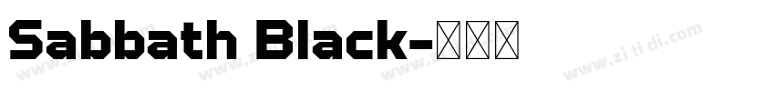 Sabbath Black字体转换